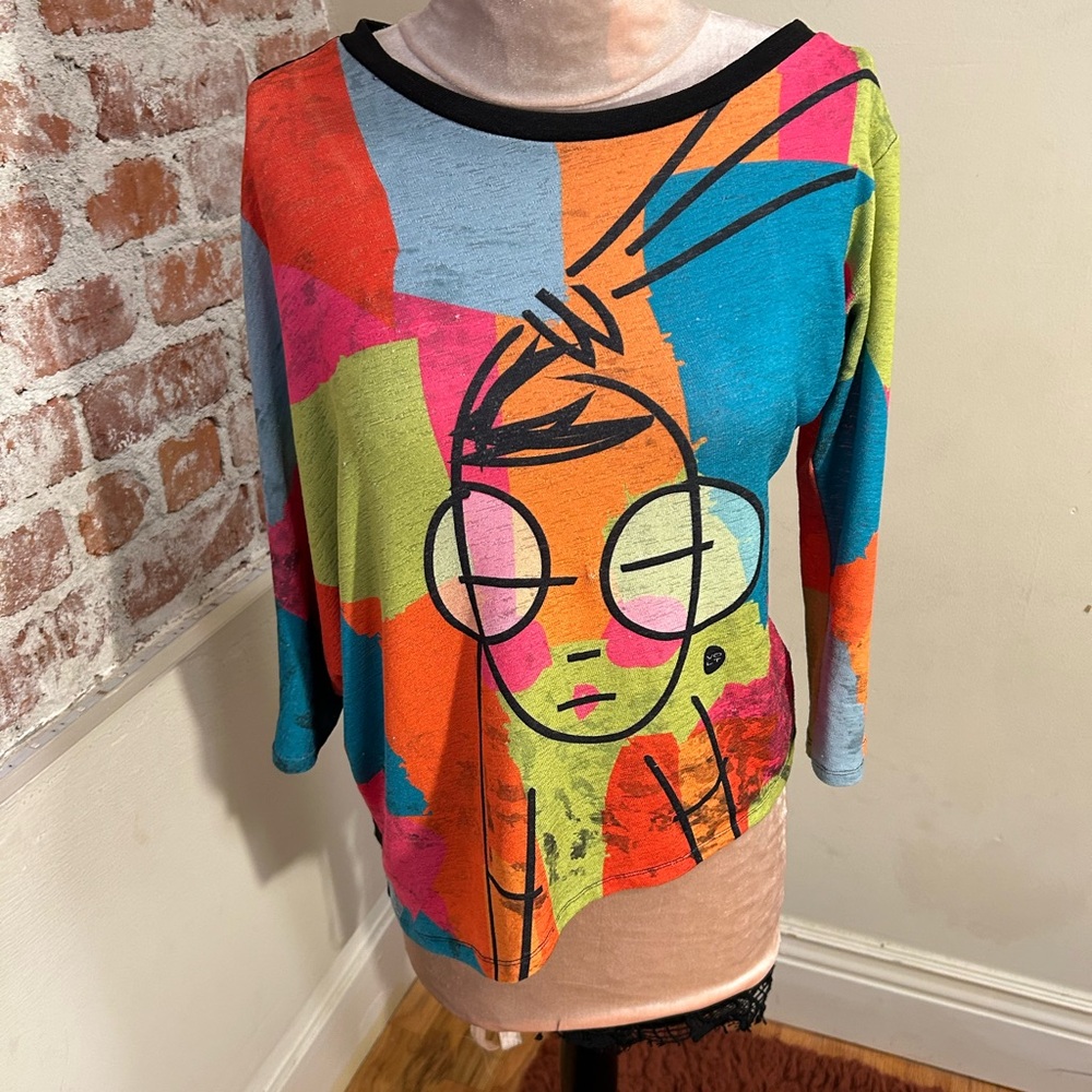 VOLT Vintage lightweight color block stretch face image asymetrical Small - Picture 2 of 15
